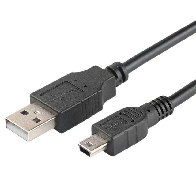 Controller MP3 Player Dash Cam Data Charging 5Pin Mini B USB 2.0 Type a to Mini USB PVC Cable