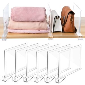 <strong>Custom</strong> Clear Closet <strong>Shelf</strong> <strong>Divider</strong> for Wooden Shelving <strong>Shelf</strong> Organizer for Clothing and Purse Acrylic Closets <strong>Shelf</strong> <strong>Dividers</strong> - Product Image 1