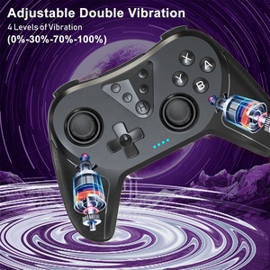 Venta caliente de doble choque controlador de juego inalámbrico joystick GamePad para Nintendo Switch <span class=keywords><strong>PC</strong></span> - Product Image 6