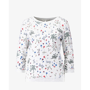 Sudadera de Mujer con Estampado Floral Digital Vintage, Mezcla de Felpa de 340 g/m² y Estética Desgastada para un Estilo Casual Retro - Product Image 1