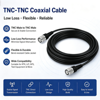 Câble coaxial TNC 5M haute performance à faible perte pour applications de test de routeurs GPS RTK et émetteurs-récepteurs