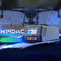 ToolkitRC M14DAC 2600W 50A Déchargeur d'équilibrage double canal LiPo LiHV 6-14S Chargeur de batterie intelligent pour drone et voiture RC AS150U Type-C