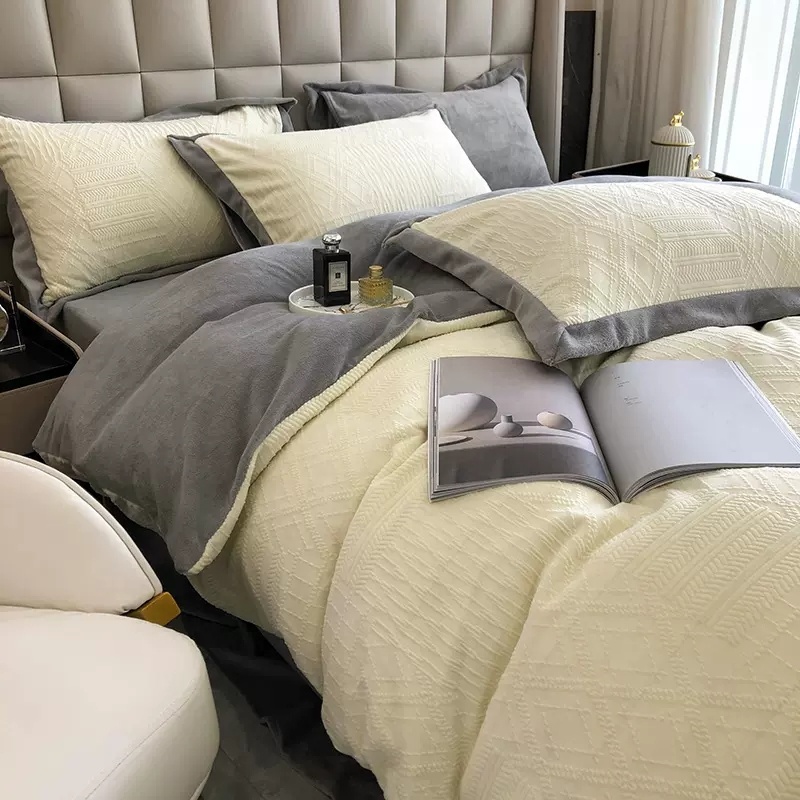 Заводской современный стиль, мягкий хлопковый пододеяльник, простыня, Комплект постельного белья из полиэстера