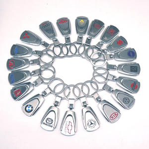 Cadeau créatif personnalisé, porte-clés en argent avec logo de voiture, pendentif emblème, alliage de zinc et cuir véritable, modèle Y-c02 pour OLIVER - Product Image 1