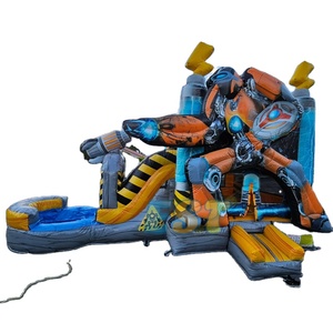 Bên cho thuê thương mại lâu đài <span class=keywords><strong>bouncy</strong></span> lớn Robot trả lại nhà lâu đài kết hợp với <span class=keywords><strong>slide</strong></span> và hồ bơi - Product Image 1