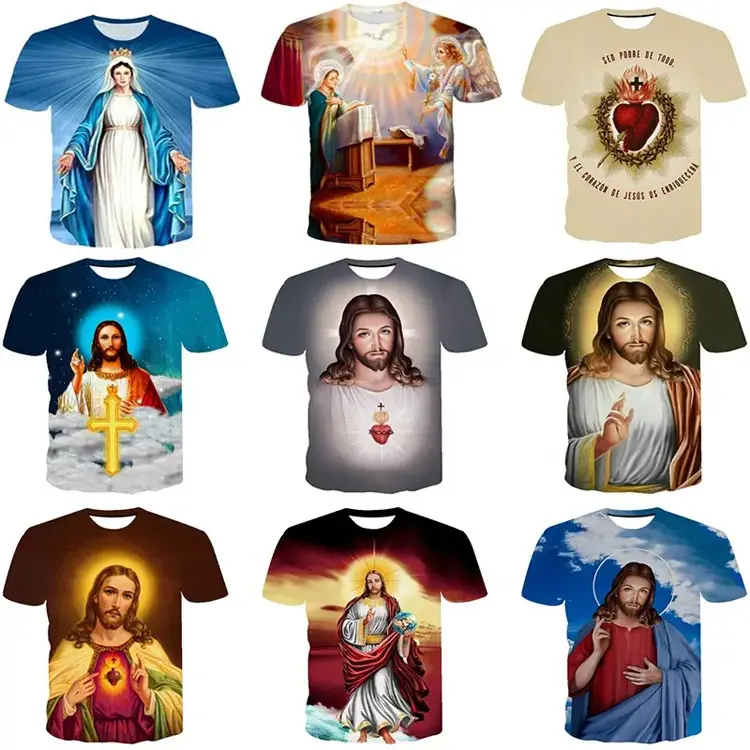 Gratis Pengiriman Cinta Hati Iman Kristen T-Shirt Lengan Pendek Kustom Yesus Kristus T-Shirt Grafis Pakaian