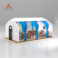 Kawagebo Kamp (KK) 6.2m X 3.9m X 3m Style Cabine 24.18 ㎡   Maison préfabriquée géodésique d'extérieur en polystyrène PC, type Star Room carré
