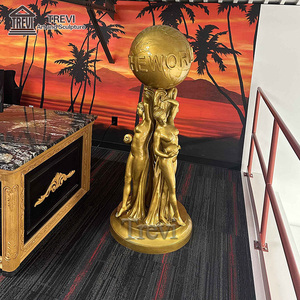 Statua in Bronzo 'Il <span class=keywords><strong>Mondo</strong></span> è Tuo' con Tre Donne che Hanno il Globo in Mano, Scultura da Giardino, Produttore all'Ingrosso, Personalizzazione OEM - Product Image 1