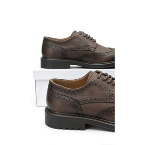 Brogue Men's Shoes Pu British <b>Style</b> <b>Head</b> Carved Business Formal Lace-up Oxford Shoes Breathable Durable Rubber - Product Image 6