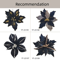 Fleur de Poinsettia Artificielle TRIUMSKY 30cm, Écologique, Réutilisable, Personnalisée, Artisanat de Mode, Décoration de Noël