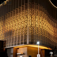 Panneau mural en aluminium perforé avec rétroéclairage acrylique LED pour revêtement de façade éclairé de nuit des bâtiments
