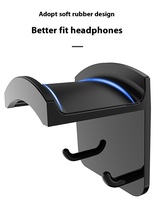 Support mural Yanjin Z17 ABS écologique pour casque, support de fixation sans perçage pour écouteurs, poignée de suspension, support de jeu de table premium