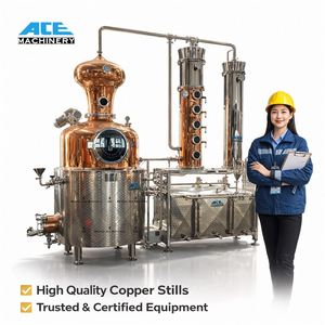 Ace 300L 400L 500L Affordable Copper Whiskey Still Pot Distillery Equipment Commercial Small Scale Distillery Machine - Product Image 2