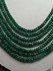 Collar de Cuentas de Jade Verde Natural de Alta Calidad Grado AAA, Facetadas en Forma de Rondelle de 4mm, Certificado por M.Y.GEMS, Hecho en India - Product Image 6