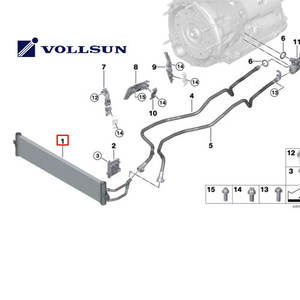 Radiador de aceite de transmisión de enfriador de nueva condición al por mayor 17218742608 17218619387 para Bmw 5 Series <span class=keywords><strong>530E</strong></span> G12 G38 2018-2020 - Product Image 4