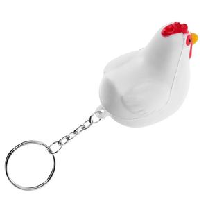 Porte-clés anti-stress personnalisé en forme de poulet, en PU, cadeau promotionnel, publicité avicole à presser - Product Image 4