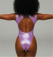 Combinaison Bodysuit Brillante Découpée à Logo Personnalisé pour Costume de Carnaval, Maillot de Bain pour le Carnaval de Miami, Vente en Gros Jouvert Wear