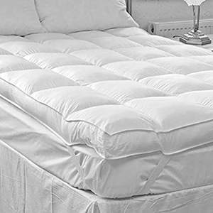 Protection en plumes d'oie rempli de duvet 2.5 à gousset surmatelas avec drap-housse - Product Image 3