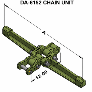 Chaînes de convoyeur en acier forgé traité thermiquement de qualité industrielle lourde DA 615 pour la peinture automobile et les systèmes de lignes de montage - Product Image 2