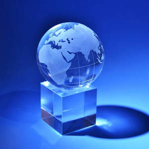 उदय उच्च गुणवत्ता क्रिस्टल ग्लोब गेंद ग्लास पृथ्वी गेंद के साथ क्रिस्टल आधार - Product Image 2