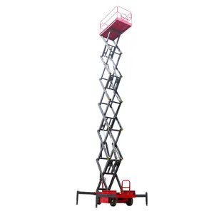 Elevador de tijera eléctrico móvil de 4-18m Elevador de tijera de elevación media con envío rápido