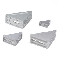 Profilé en aluminium en forme de L, connecteur triangulaire à un seul côté, connexion à angle droit de 90 degrés, 20 30 40, support d'angle à résistance fixe