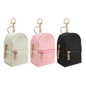 Monedero Mini de Tela Tejida en Tonos Pastel con Llavero de Cuentas Anudadas, Bolsa Pequeña para Guardar Auriculares para Mujeres y Niñas - Product Image 1