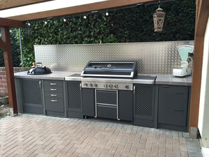 Îlot de <span class=keywords><strong>cuisine</strong></span> mobile portable avec roulettes, évier intégré en acier inoxydable, robinet, barbecue portable pour jardin, <span class=keywords><strong>cuisine</strong></span> extérieure - Product Image 2