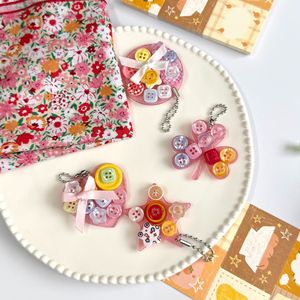 <span class=keywords><strong>AM</strong></span> Ins Pendentif Bouton Créatif Porte-clés Élégant Trèfle à Quatre Feuilles Étoile Cœur Breloque de Sac - Product Image 2