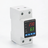 Régulateur de tension automatique réglable, simple, 4 kVA, efficacité 99 %, protection de tension, 1-63 A, affichage LED, rail DIN 35 mm, CA 2 pôles