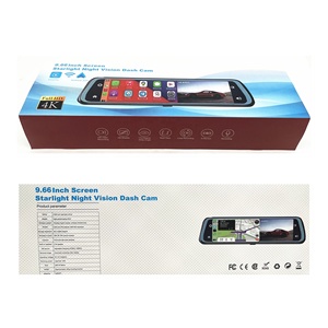 12inch & 9.66inch IPS màn hình ống kính kép xe Dashcam DVR với máy nghe nhạc xe Android tự động đảo chiều máy ảnh video ghi tầm nhìn ban đêm - Product Image 3