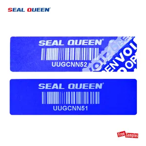 Fabbrica direttamente antigraffio Klein Blue Seal Tamper Evident Label Sticker etichetta adesiva di sicurezza di trasferimento autoadesiva