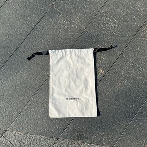 Hot Selling Eco-Friendly <b>Drawstring</b> Bag Large Cotton Canvas Dust <b>Pouch</b> With Black Ribbon - Product Image 5