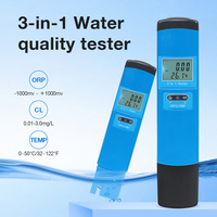 Mètre numérique portable étanche 10 en 1 TDS/EC/PH/Salinité/Température avec pile AAA OEM pour piscines et aquariums