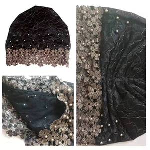 Pañuelo para la Cabeza Musulmán de Color Sólido con Decoración Floral para Mujer, Gorro Indio para Ramadán - Product Image 6