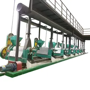 Commercial Agricultural machinery equipment cold press peanut coconut sunflower seed 1-2t/h palm oil press machine plant