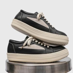 Zapatos Casuales Estilo Skateboard Negros para Hombre, Tendencia 2025, Zapatos para Caminar Gruesos de Diseño Urbano de Alta Calidad - Product Image 5