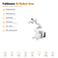 HT Yahboom 7 Axis Robotic Arm AI Vision ROS Robot Kompatibel Dengan Jetson Nano Orin NX Pemrograman Sumber Terbuka