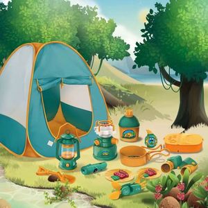 Tente de jeu pop-up pour enfants avec tunnels, thème jungle, pour intérieur et extérieur, ensemble de camping - Product Image 4