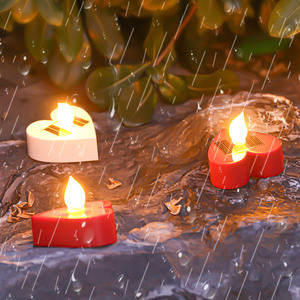 <span class=keywords><strong>Bougie</strong></span> <span class=keywords><strong>solaire</strong></span> en forme de petit coeur LED chauffe-plat <span class=keywords><strong>bougie</strong></span> électrique sans flamme pour la Saint-Valentin éclairage de décoration de mariage - Product Image 5
