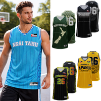 Camiseta de Baloncesto Personalizada Estilo Maorí Polinesio para Hombre, Camiseta Estilo NZ, Singlet de Baloncesto Fiji, Ropa para Eventos de Baloncesto Koru Rasta