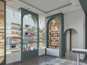 Bespoke Pharmacy Interior Design Service Modern Medical Store Shopfitting and Medicine Product Display Shelf - Product Image 4