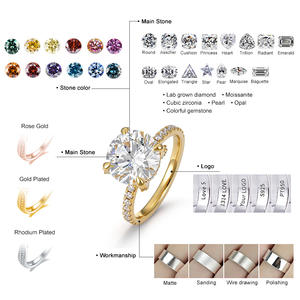 Anillo de Compromiso Personalizado con Diamante Cultivado en Laboratorio de 4 Quilates, Corte Brillante, Oro Amarillo de 18k, Color DEF, Certificado IGI, Anillo de Boda para Mujer, Diseño Hoja de Oro - Product Image 2