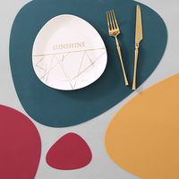 Sets de table en silicone solides et réutilisables, faciles à nettoyer, résistants à la chaleur, antidérapants