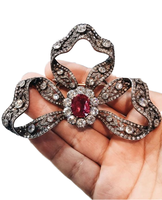 Broches de fiançailles extra larges pour femmes, en alliage, avec cristaux et strass, bijoux de mode
