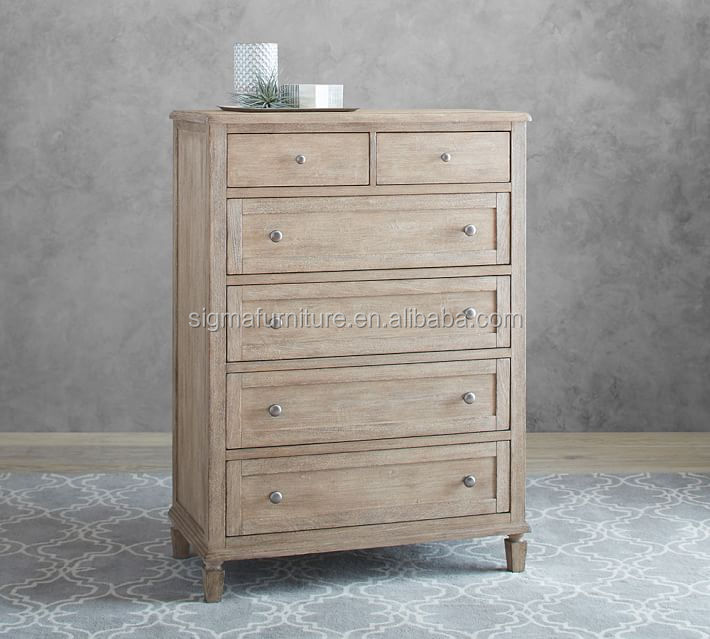 indoor ample hidden storage furniture bedroom furniture 6-Drawer Tall Dresser