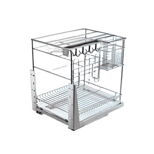 모던 스테인리스 스틸 주방 캐비닛 향신료 풀 바스켓 호텔용 VT-09.488 - Product Image 4