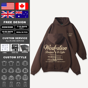 KingSen Hot Sale Custom Logo Drop Shoulder <b>Pullover</b> Hoodie Oversized 100% Cotton 500gsm Sweatshirt <b>for</b> <b>Men</b> Women - Product Image 1