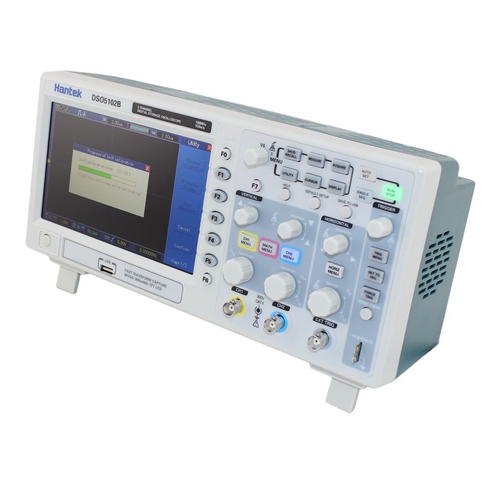 Hantek Dso5102b Digital Storage Oscilloscope Dual 2 Ch 100mhz Benchtop Osciloscopio