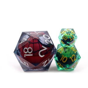 New Design Custom Resin sharp Edge <strong>Dice</strong> 50mm Oversize D20 Spider <strong>Man</strong> Single Led <strong>Dice</strong> for DND RPG Game - Product Image 5